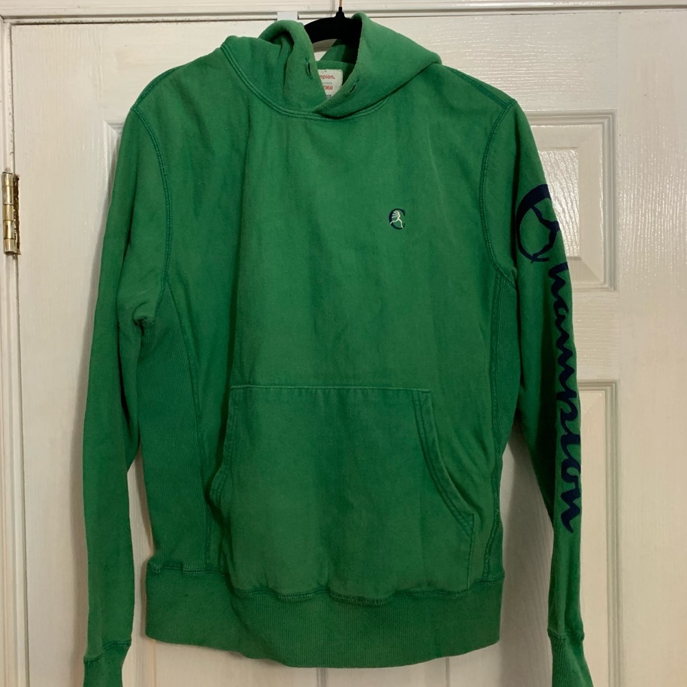 Todd Snyder x Champion Green Hoodie Chest Label Mens Small